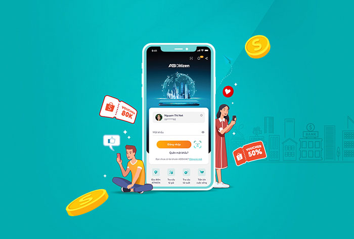 Đăng ký AB Ditizen online, rước về tay ưu đãi đến 500k