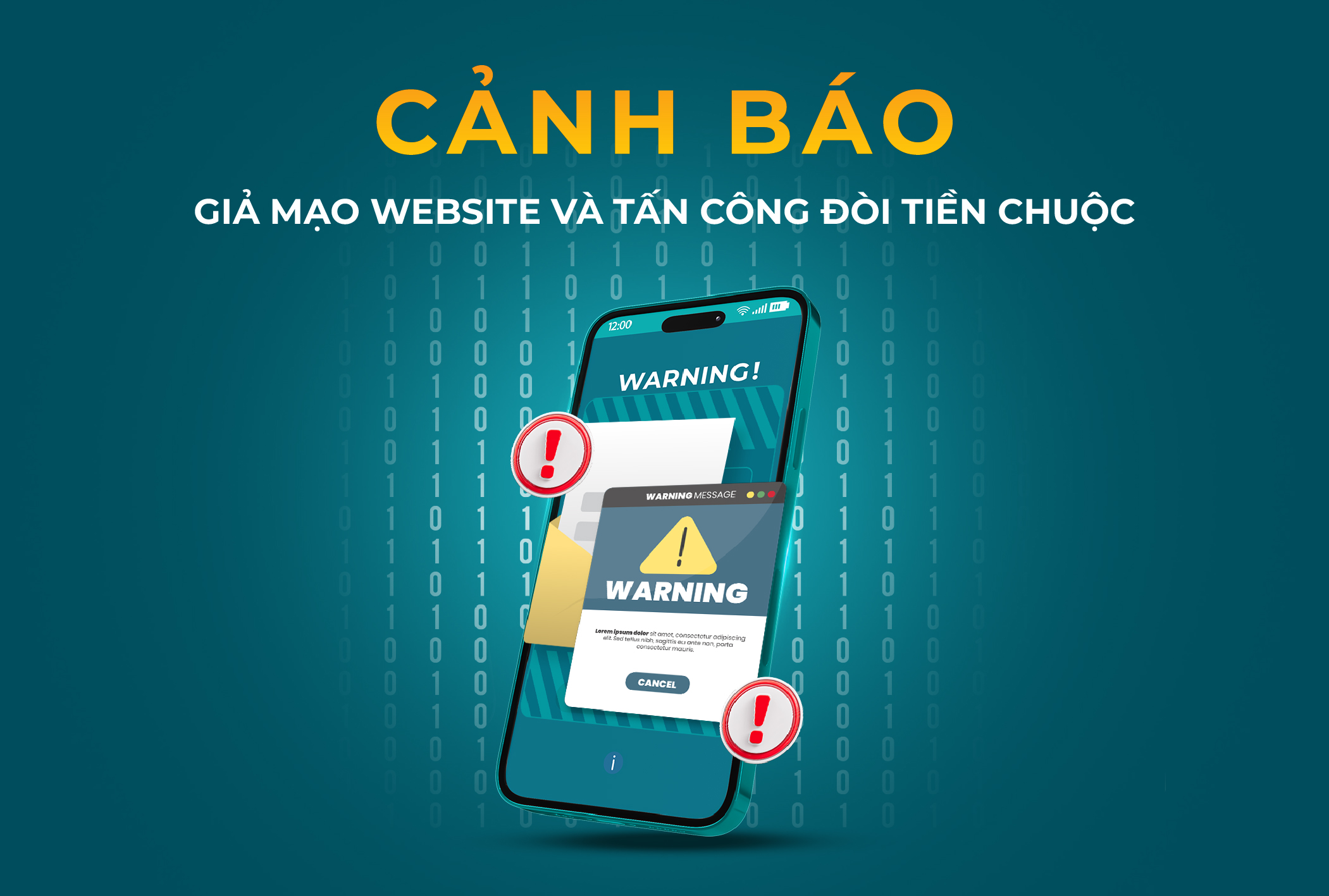 CẢNH BÁO GIẢ MẠO WEBSITE VÀ TẤN CÔNG ĐÒI TIỀN CHUỘC