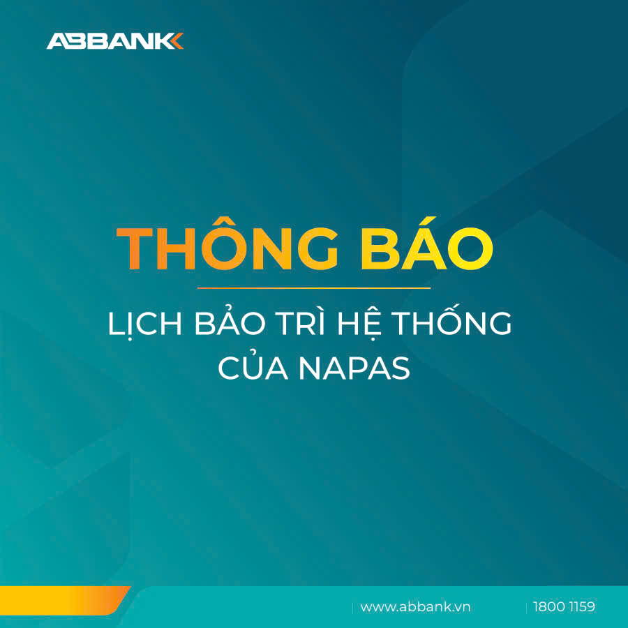 THÔNG BÁO LỊCH BẢO TRÌ HỆ THỐNG CỦA NAPAS