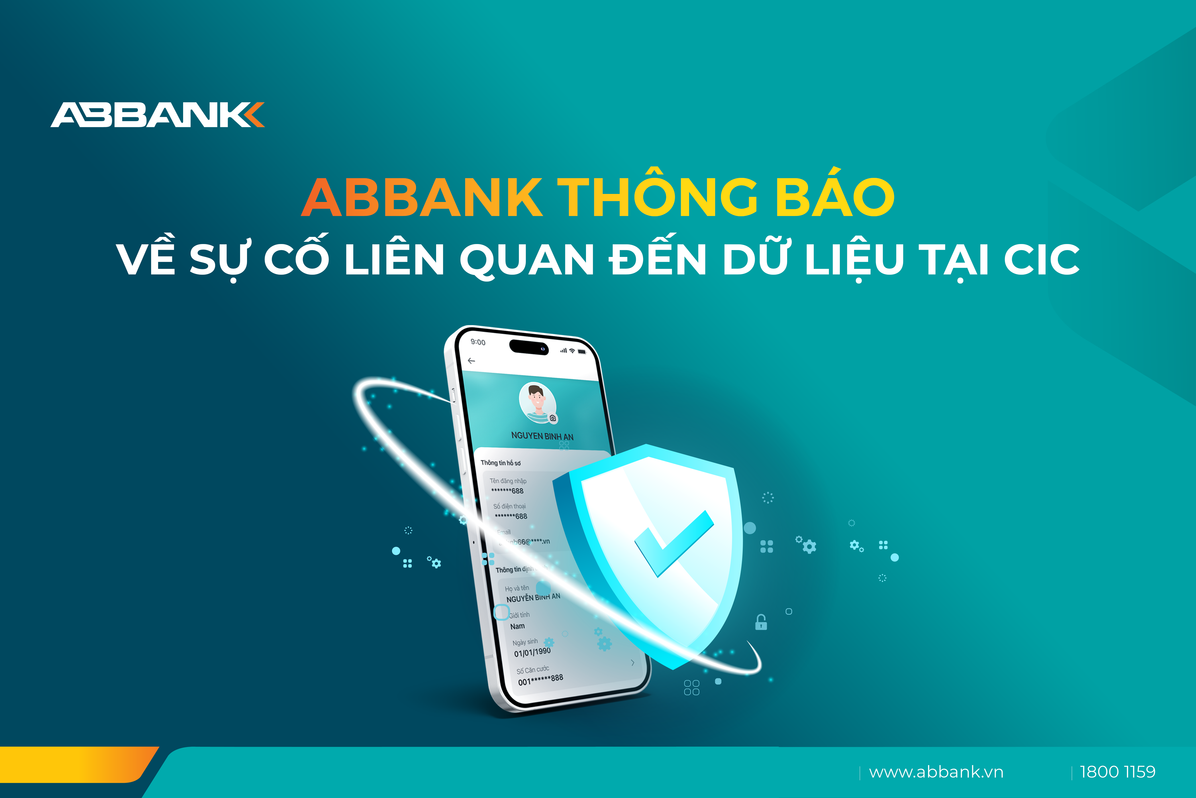 ABBANK THÔNG BÁO VỀ SỰ CỐ DỮ LIỆU CIC