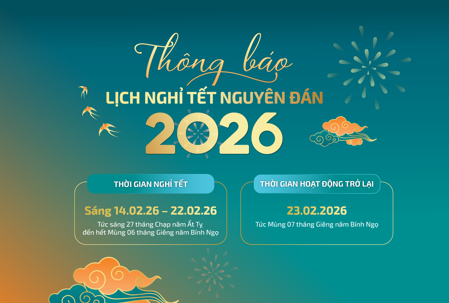 ABBANK THÔNG BÁO LỊCH NGHỈ TẾT ÂM LỊCH 2026