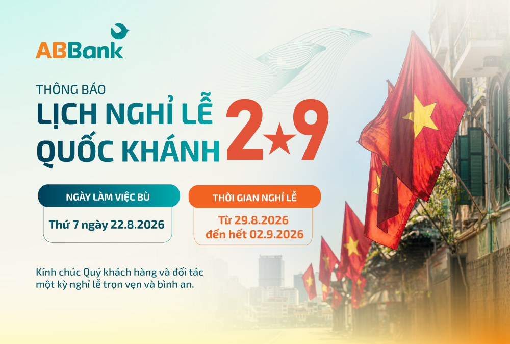 THÔNG BÁO LỊCH NGHỈ LỄ QUỐC KHÁNH 2/9