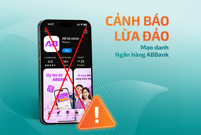 ABBank cảnh báo ứng dụng 